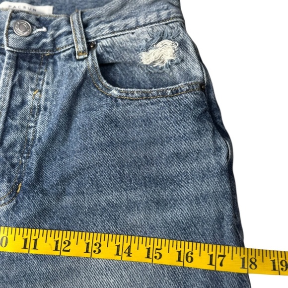 PacSun High Rise Straight Leg Denim Jeans Button Fly Distressed womens size 27 - Picture 10 of 15